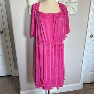 Pink Pleated Dress 🩷 Sz 3X